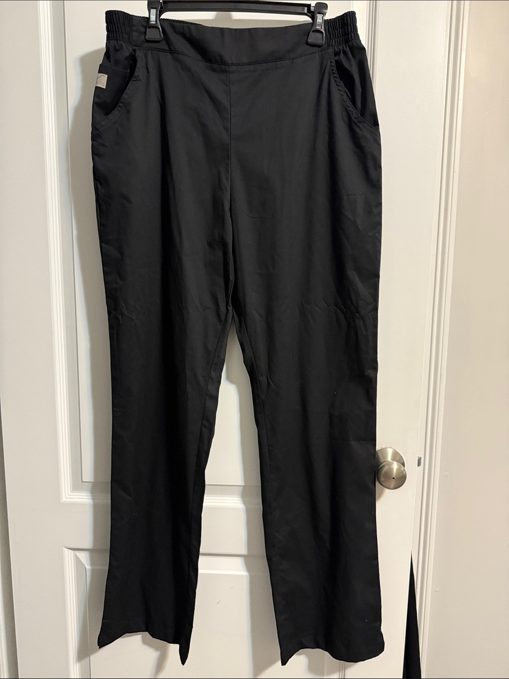 Buttersoft Black Scrub Straight-Leg Scrub Pants